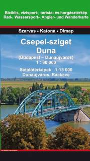 Mapa Budapeszt - część miasta i przedmieście wokół Dunaju