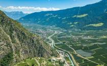 Panorama doliny Adygi w Południowym Tyrolu
