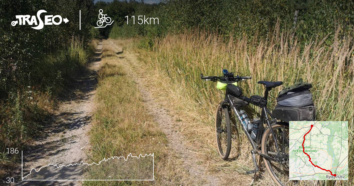 Trasa rowerowa Krajeński Park Krajobrazowy z Bydgoszczy przez Więcbork