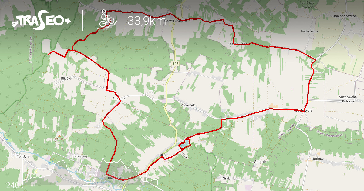 Trasa rowerowa Rowerem po Roztoczu Adamów nr 3 Do Szewni Dolnej Traseo pl