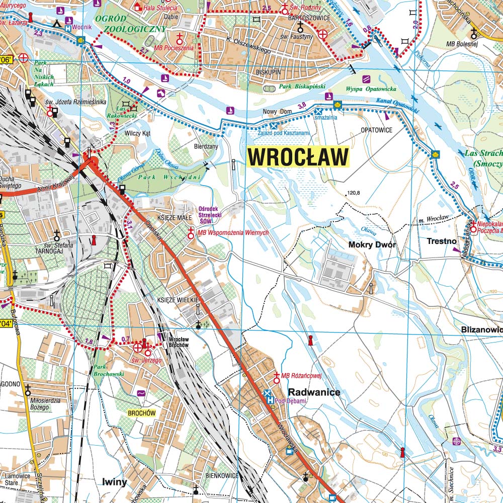 Bliskie okolice Wrocławia. Część południowo-wschodnia
