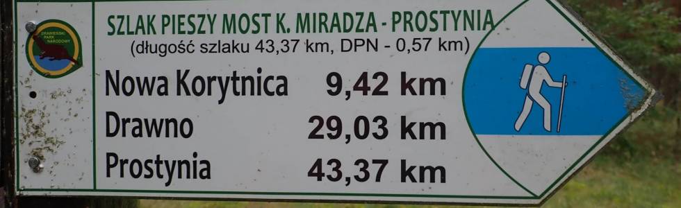 Szlak Miradź - Prostynia - Pieszy Niebieski ver. 2022
