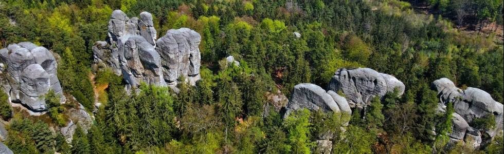 Hruboskalské skalní město - dzień pierwszy (strona wschodnia)