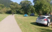 Fajne pole namiotowe nad Dunajcem