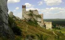 Widok na ruiny zamku w Olsztynie