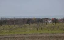 Panorama na Zalew Wiślany ze wzgórza ponad Tolkmickiem