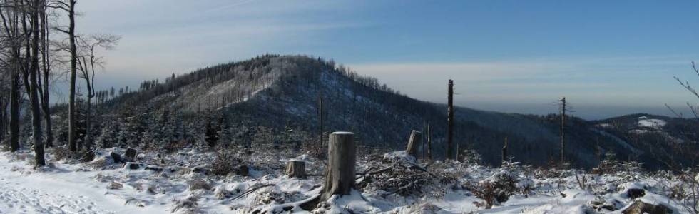 Zimowe Beskidy 2014 dzień 2(z Klimczoka do Hali Radochowskiej).