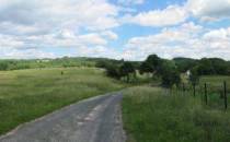 Panorama na jezioro i miejscowość Żerdno