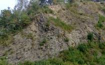 Pozostałości po wulkanie w kopalni bazaltu w Wilkowie