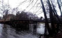 Drewniany most przez Wdę