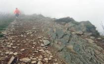 Ciekawe skałki we mgle (zmiana przebiegu szlaku przez BPN)