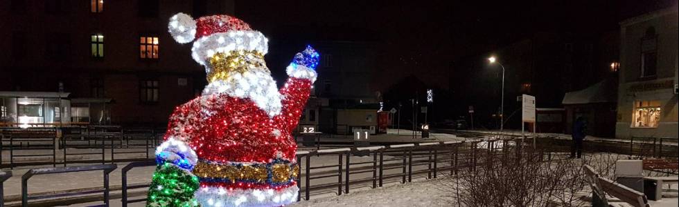 Czechowice-Dziedzice świąteczno-zimową porą.