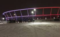 stadion i śnieg