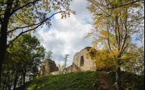 Ruiny zamku w Lanckoronie - twierdza Konfederatów
