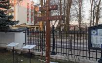 XII Stacja krzyż św, Zachariasza przy kościele p.w. św. Jerzego w Biłgoraju