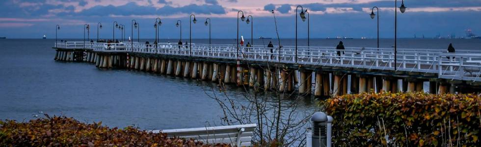 Gdynia - Sopot na zachód słońca