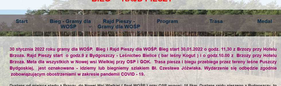 Rajd Pieszy, Bydgoszcz - Nowa Wieś Wielka. 29 FINAŁ WOŚP.