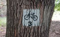 Droga Zielonczana - oznaczenie szlaku rowerowego