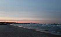 Zachód słońca ,plaża w Sopocie
