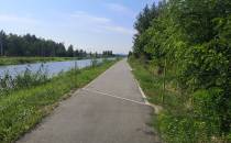 Początek trasy rowerowej wzdłuż Łączan