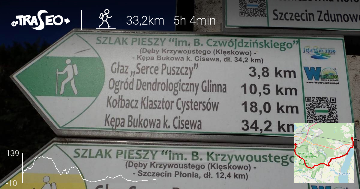 Trasa Piesza Szlak Im Boles Awa Czw Jdzi Skiego Szczecin Cisewo Pieszy Zielony Ver D